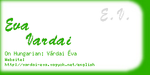 eva vardai business card